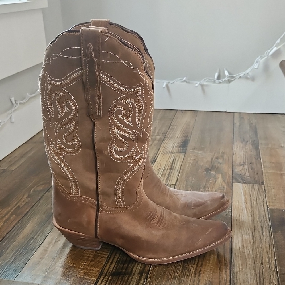 Dan Post Light Tan‎ Leather Cowboy Boots